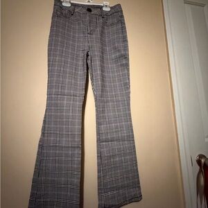 Women Gray Plaid Pants Size Medium